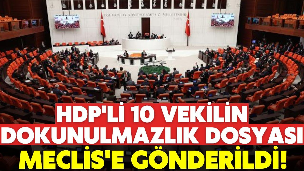 HDP'li 10 milletvekilinin fezlekesi Meclis'te