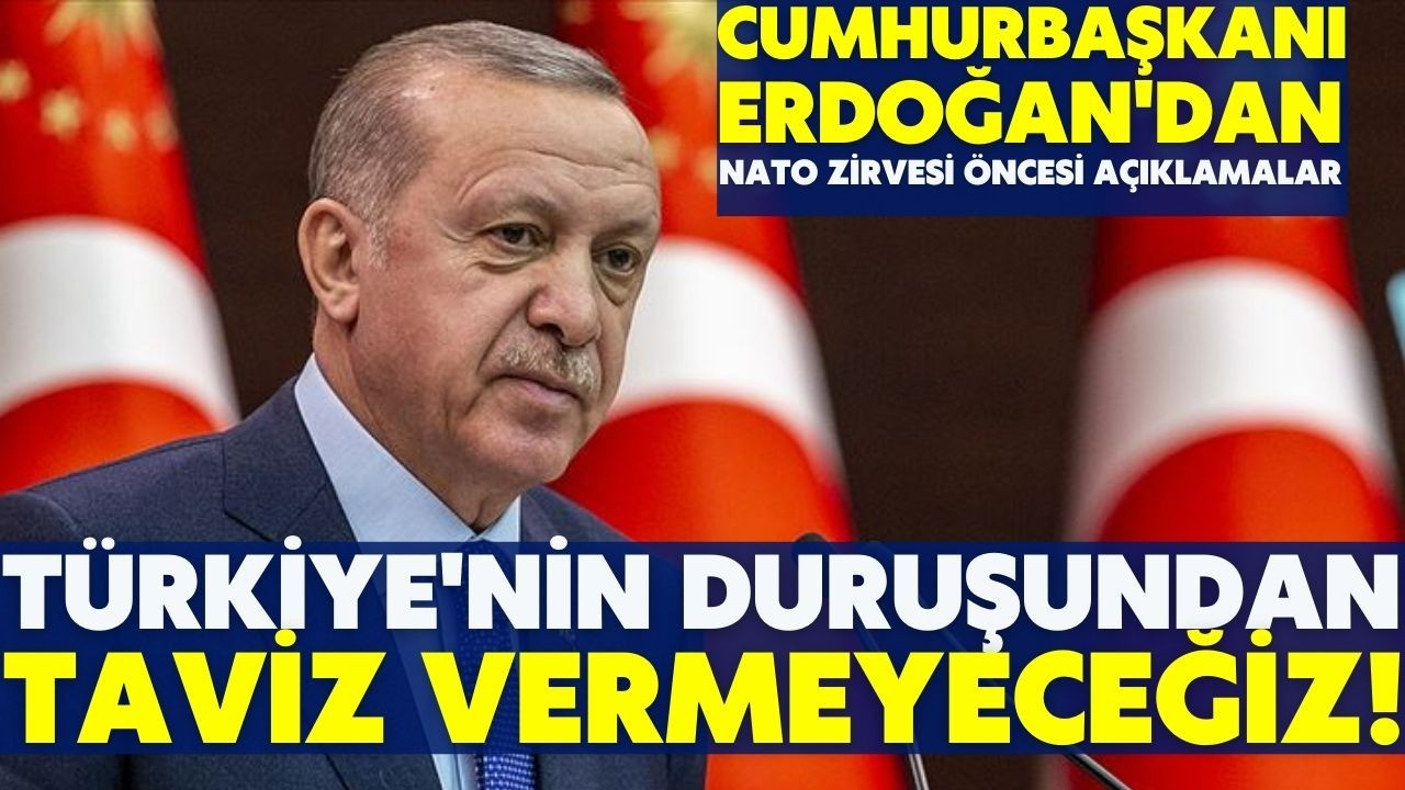 Cumhurbaşkanı Erdoğan'dan NATO zirvesi açıklaması