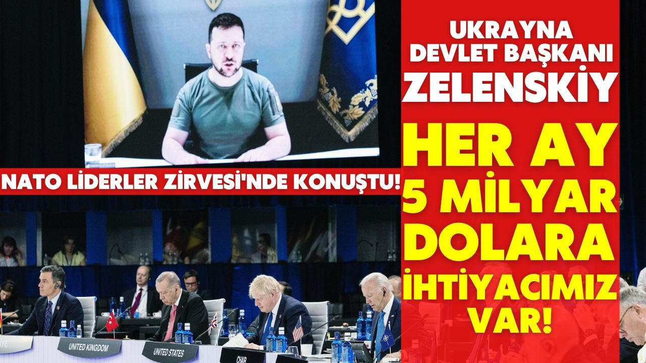 Zelenskiy, NATO Zirvesi'nde konuştu