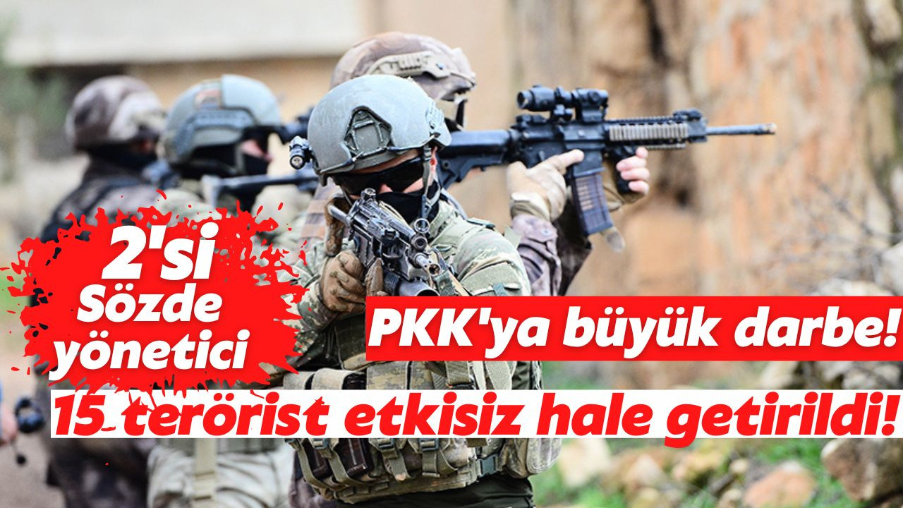 15 PKK/YPG'li terörist etkisiz hale getirildi