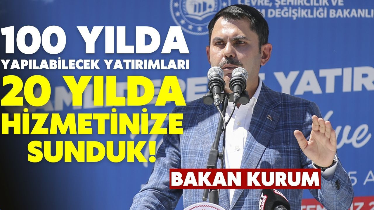 Bakan Kurum, Çamlıdere'de konuştu