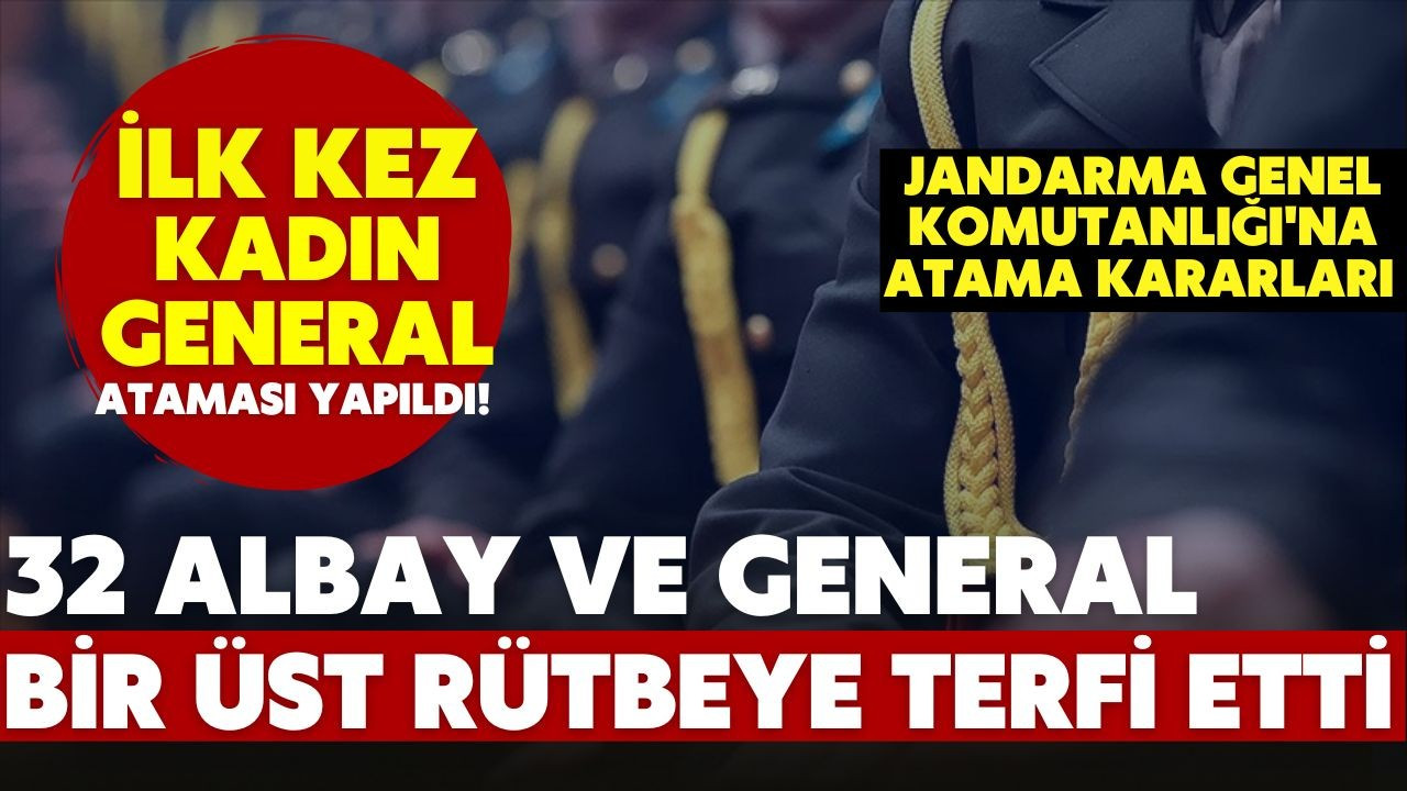 Jandarma Genel Komutanlığı atama kararları Resmi Gazete'de