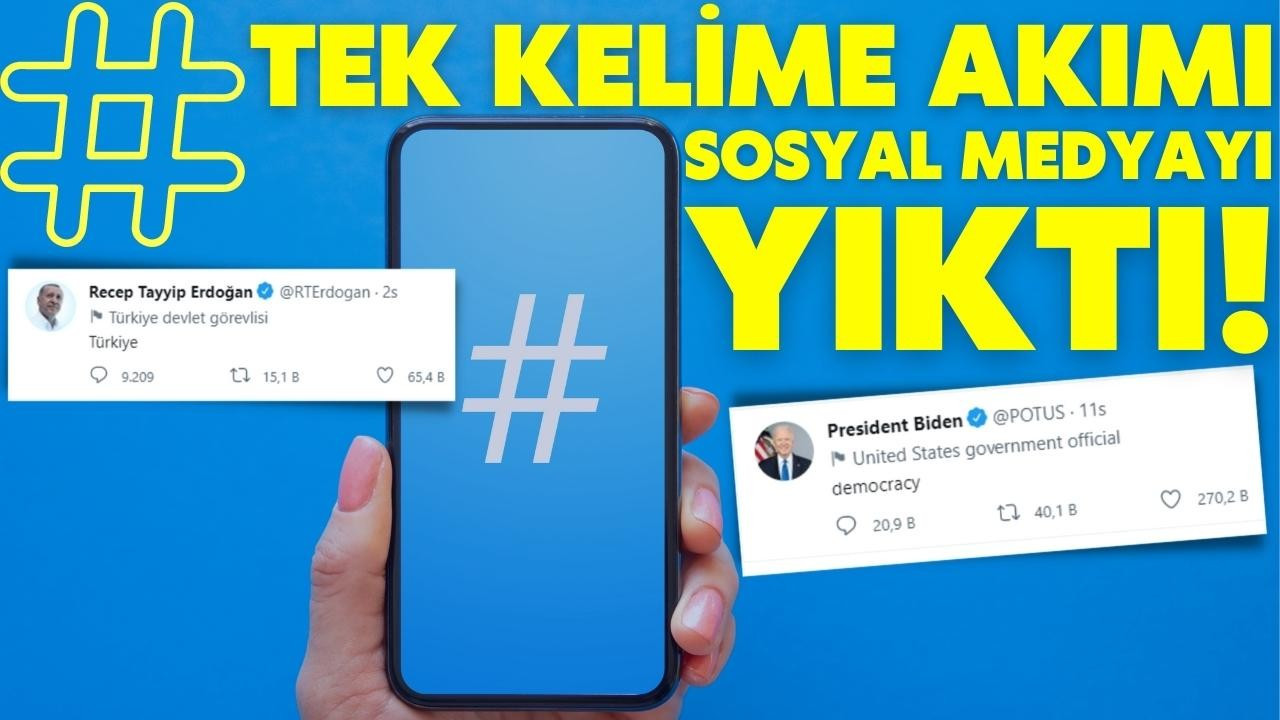 Tek kelime akımı viral oldu. Kim ne paylaştı?