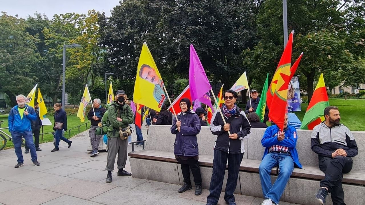 İsveç'te terör örgütü PKK yandaşları gösteri yaptı