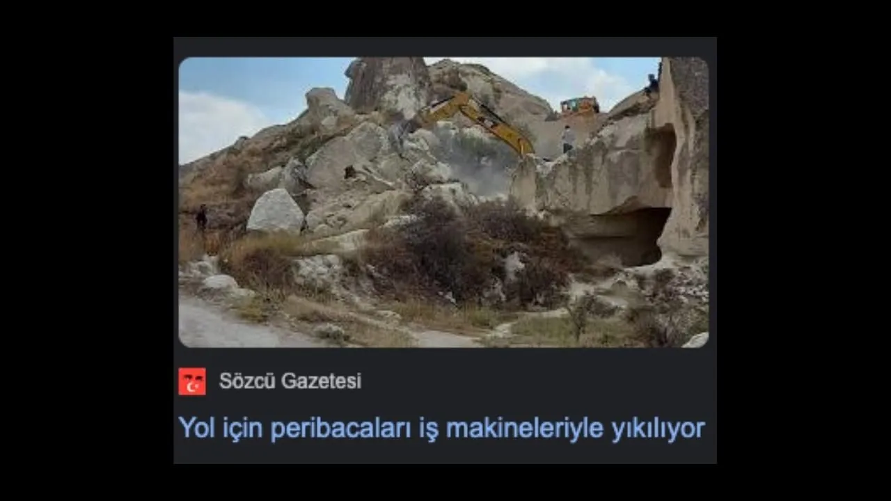 Bir dezenformasyon daha! Peribacaları masalı!