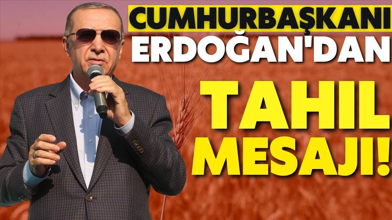 Erdoğan'dan tahıl mesajı!