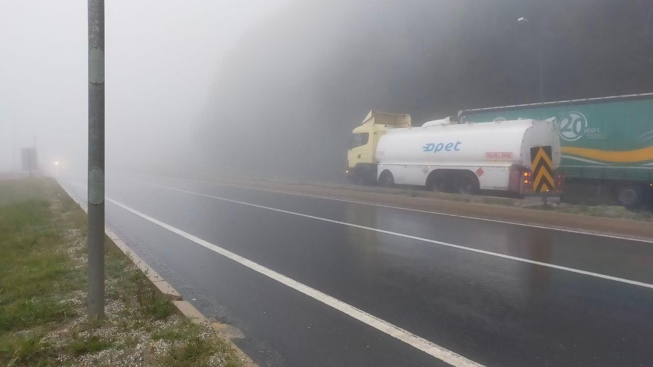 Bolu Dağı'nda sis etkili oluyor!