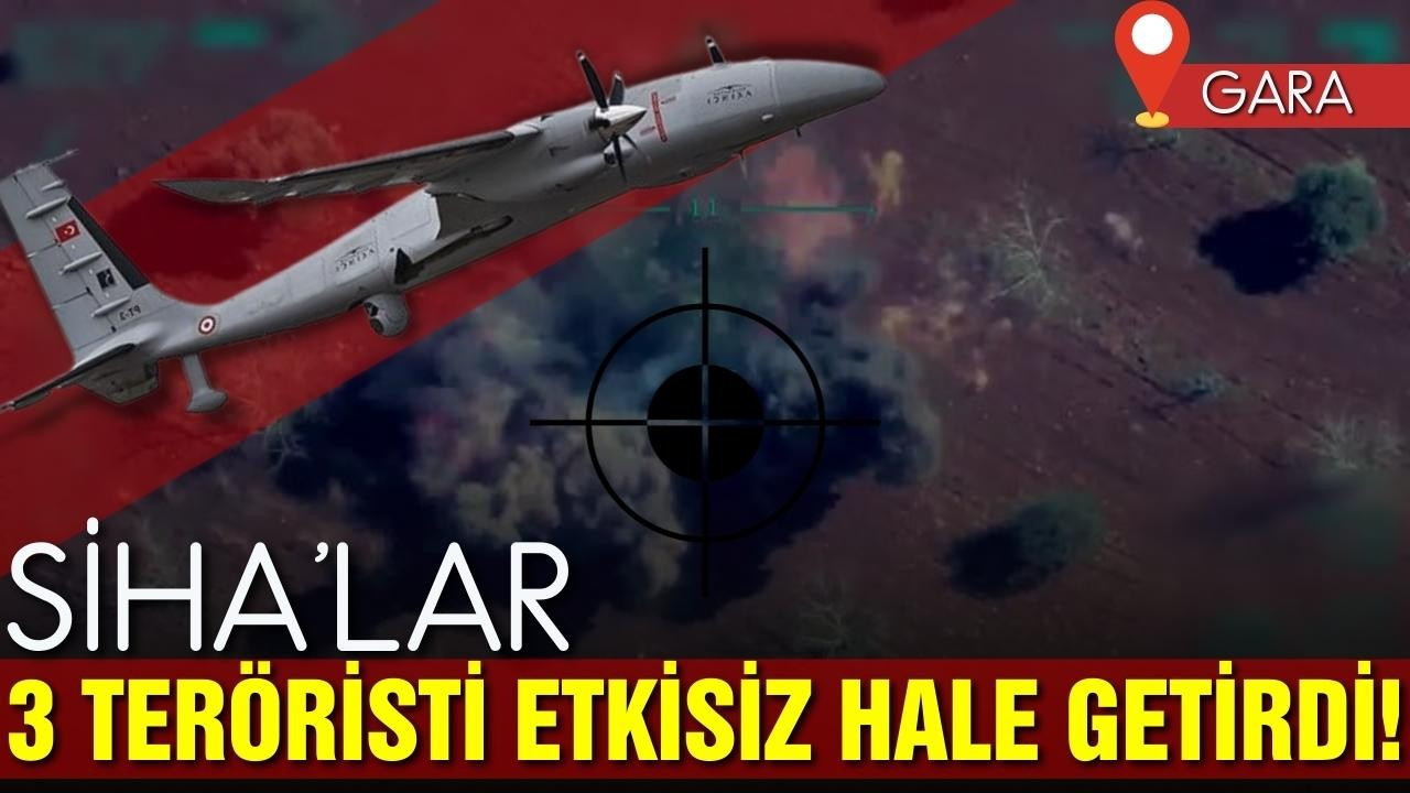 3 PKK'lı terörist SİHA'yla etkisiz hale getirildi!