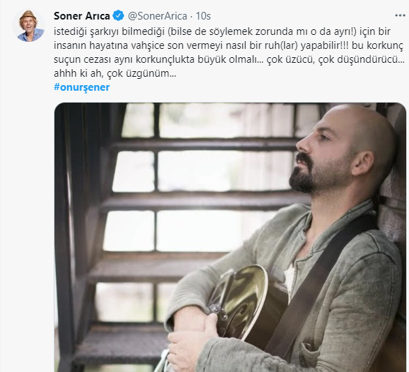 Müzisyen Onur Şener katledildi, sanat camiasından tepki yağdı! - Sayfa 7