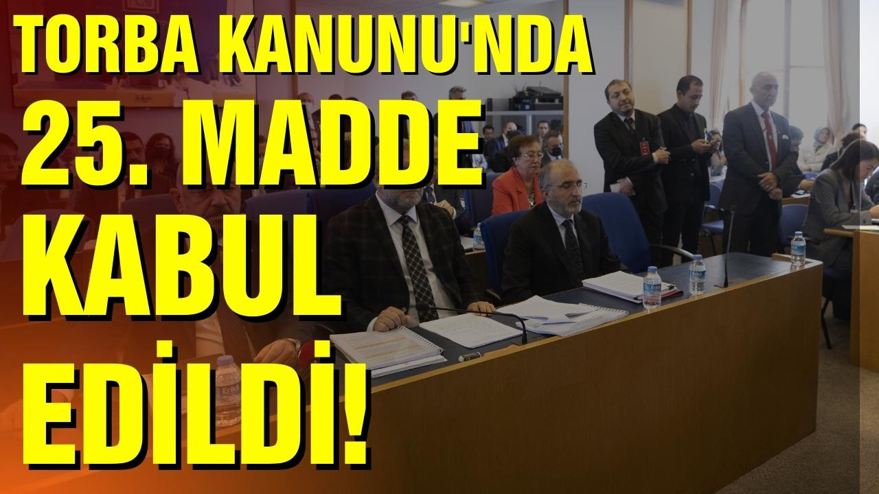 Torba Kanunu’nda 25. madde kabul edildi