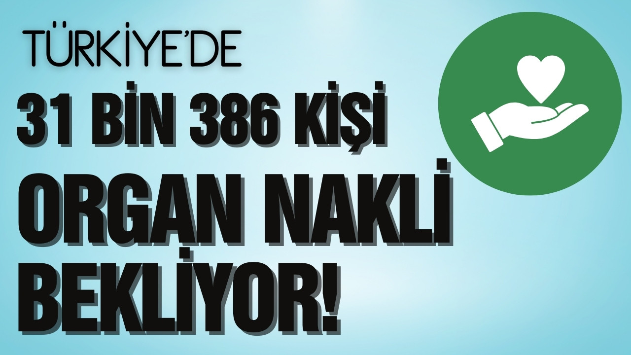 Türkiye'de 31 bin 386 kişi organ nakli bekliyor!