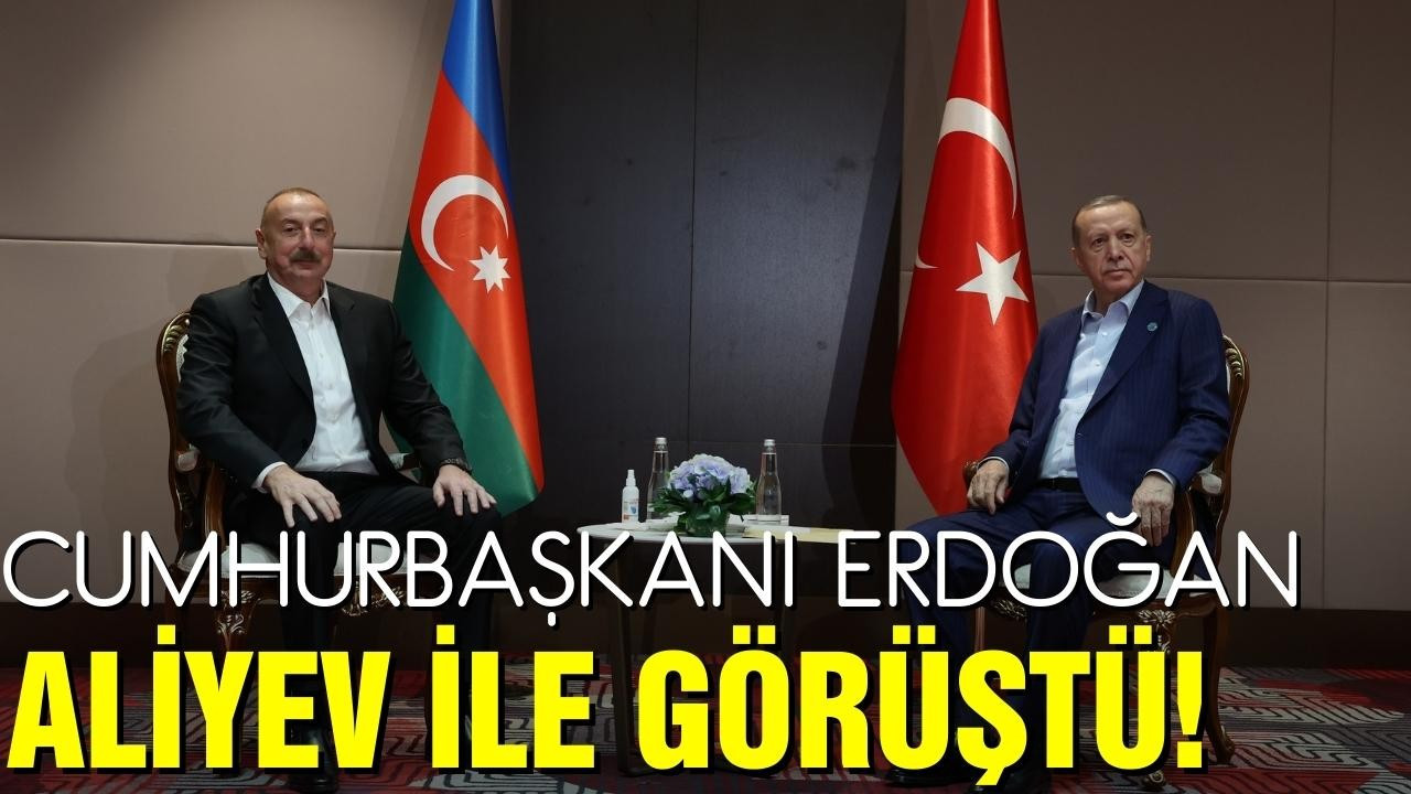 Cumhurbaşkanı Erdoğan, Aliyev ile görüştü!