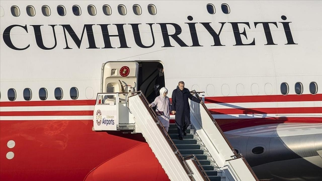 Cumhurbaşkanı Erdoğan, Özbekistan'dan ayrıldı!
