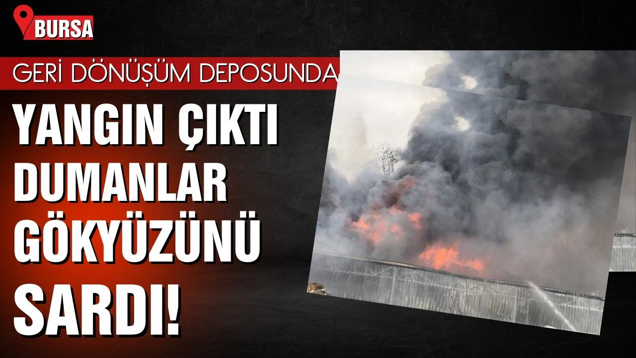 Bursa'da geri dönüşüm deposunda yangın çıktı!