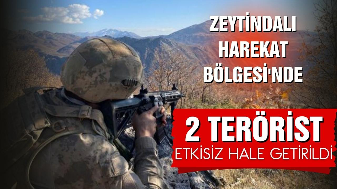 Zeytin Dalı harekat bölgesinde 2 terörist etkisiz