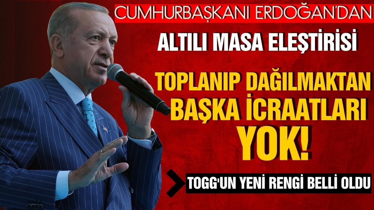 Cumhurbaşkanı Erdoğan'dan altılı masa eleştirisi!