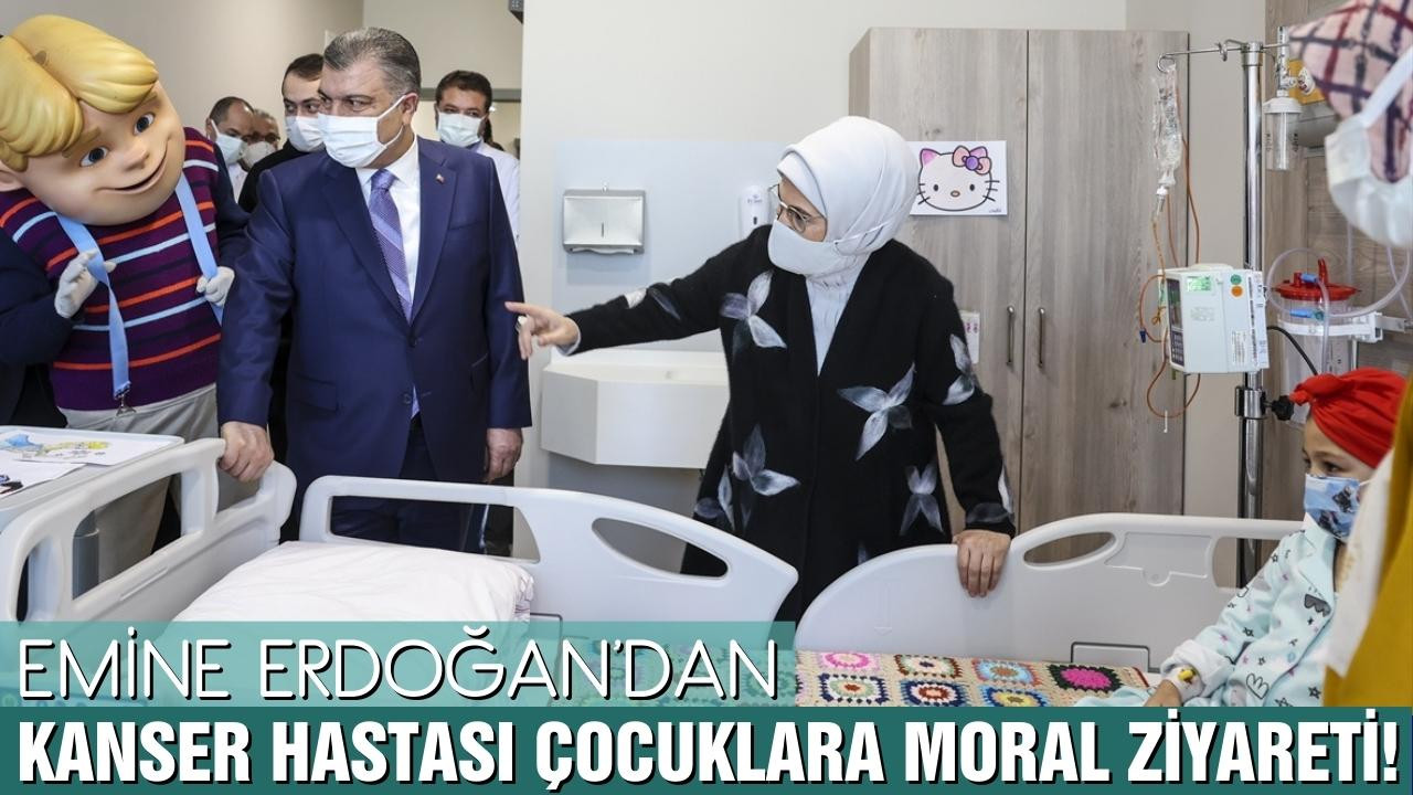 Emine Erdoğan'dan kanser hastalarına ziyaret