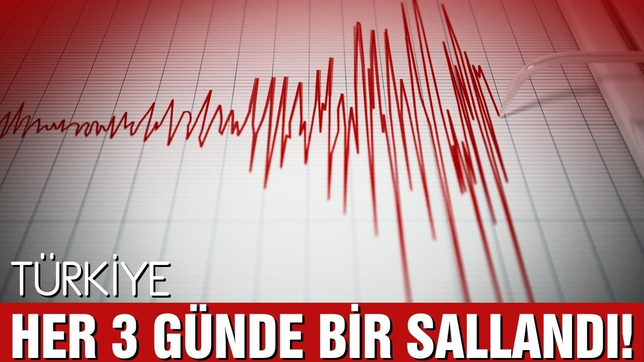 Türkiye her 3 günde bir depremle sallandı