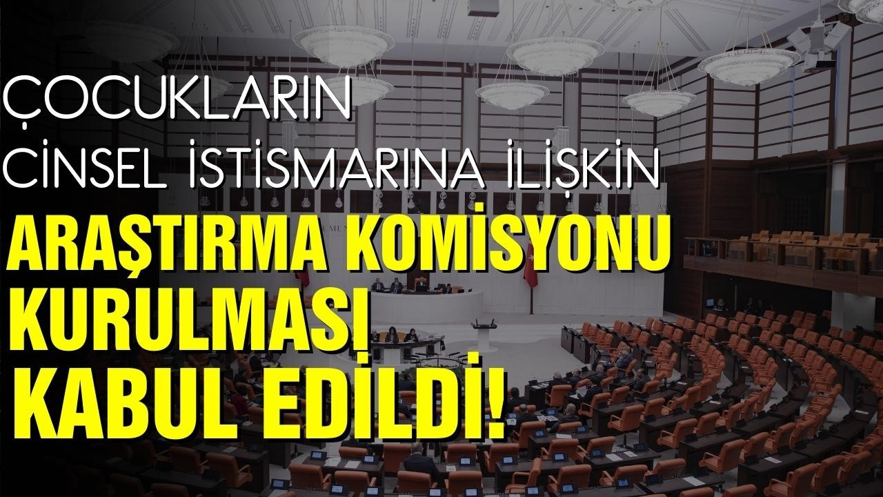 Cinsel istismar suçları araştırması kabul edildi!