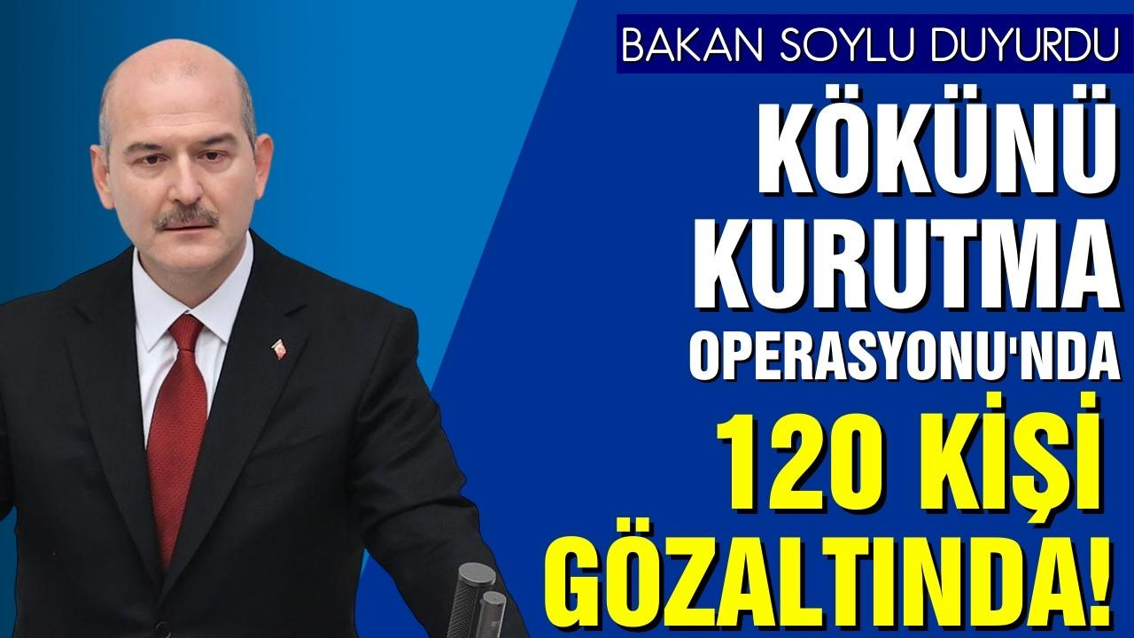 Kökünü Kurutma operasyonu kapsamında 120 gözaltı