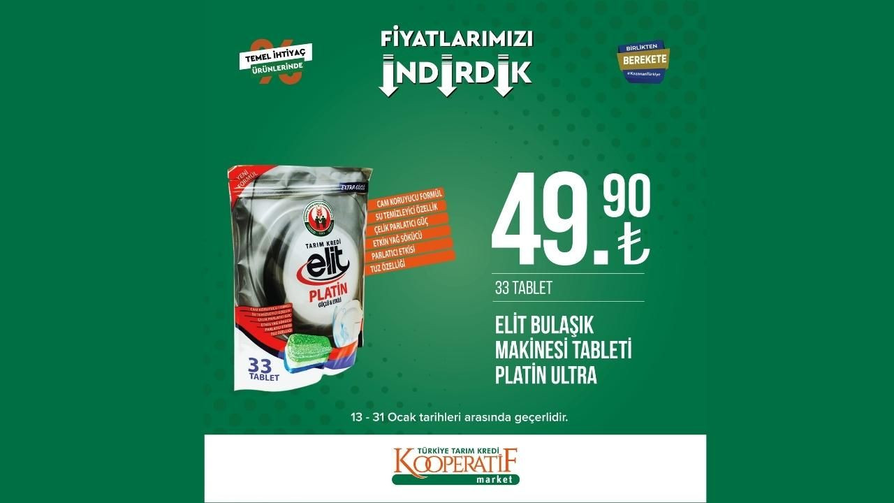 Tarım Kredi Kooperatif Market'in yeni indirimli fiyatları!