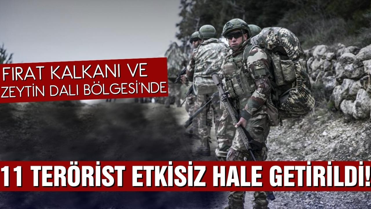 11 PKK/YPG'li terörist etkisiz hale getirildi!