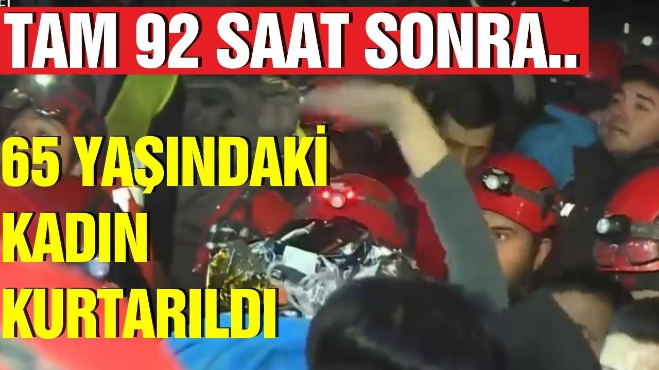 92 saat sonra bir kadın kurtarıldı