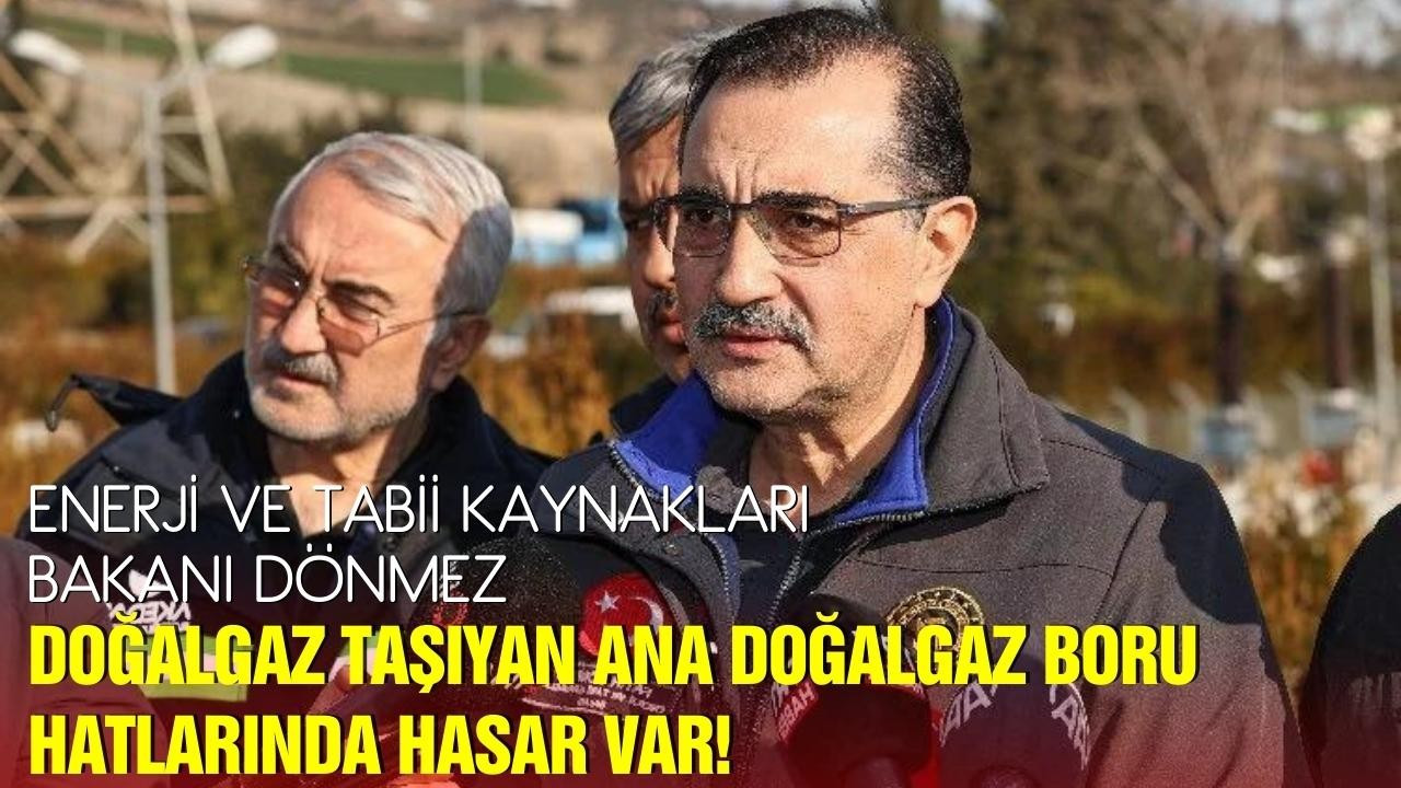 Deprem bölgesi doğalgaz boru hattında zarar var