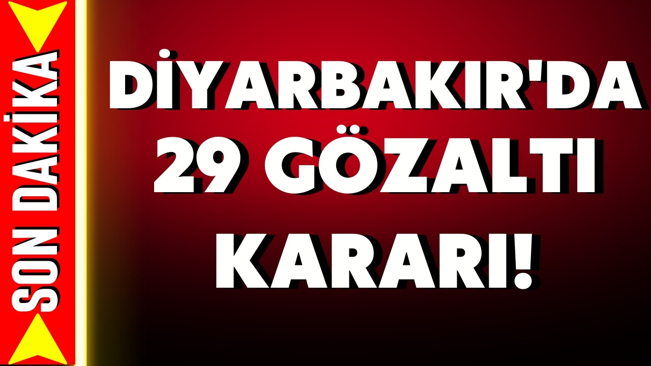 Diyarbakır'da 29 gözaltı!