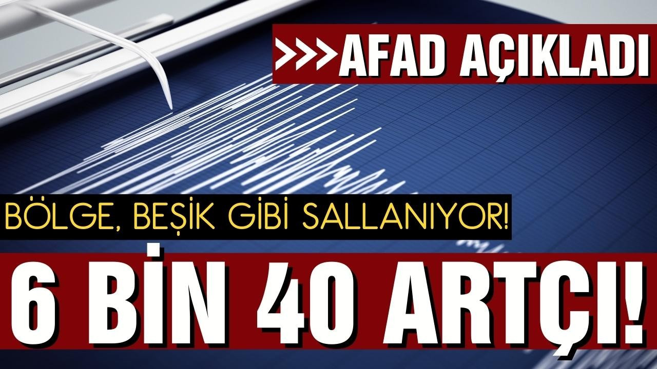 AFAD açıkladı: 6 bin 40 artçı sarsıntı!