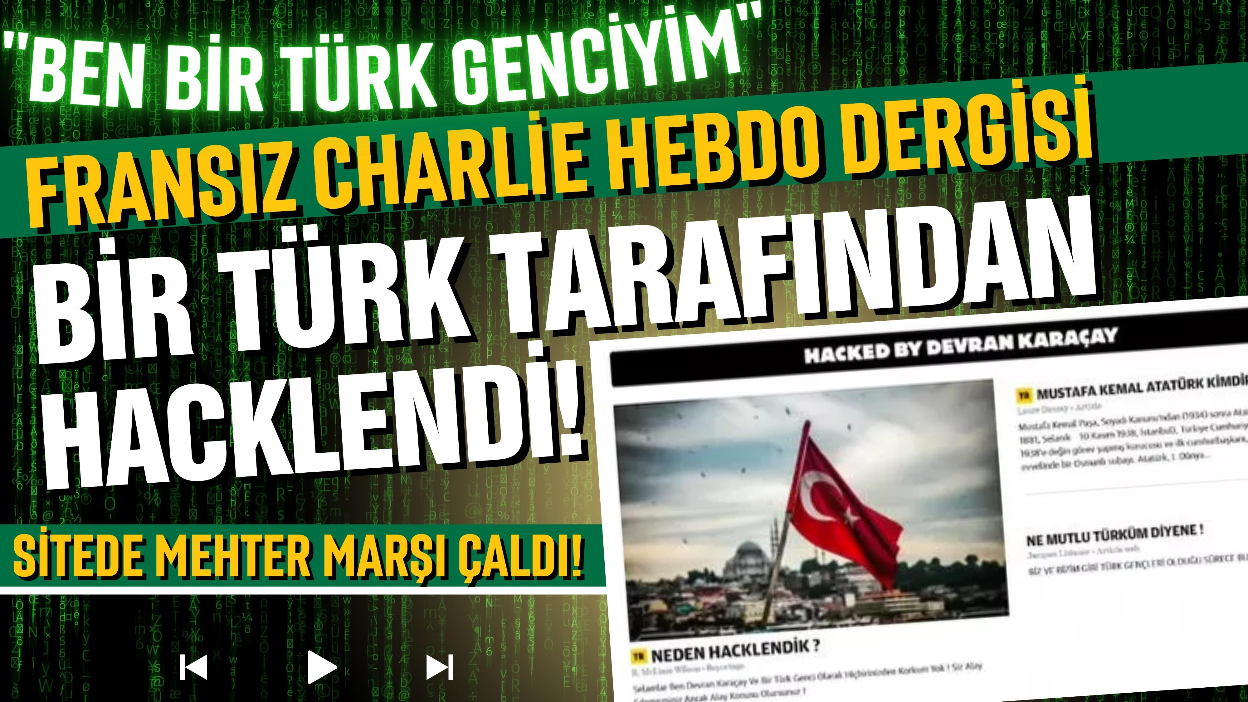 Charlie Hebdo sitesi bir Türk tarafından hacklendi