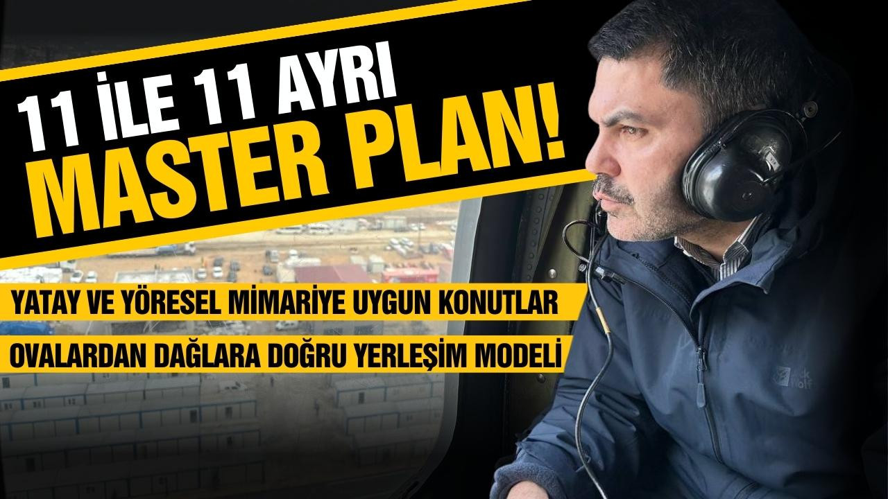 Bakan Kurum açıkladı: "11 ile 11 ayrı master plan"
