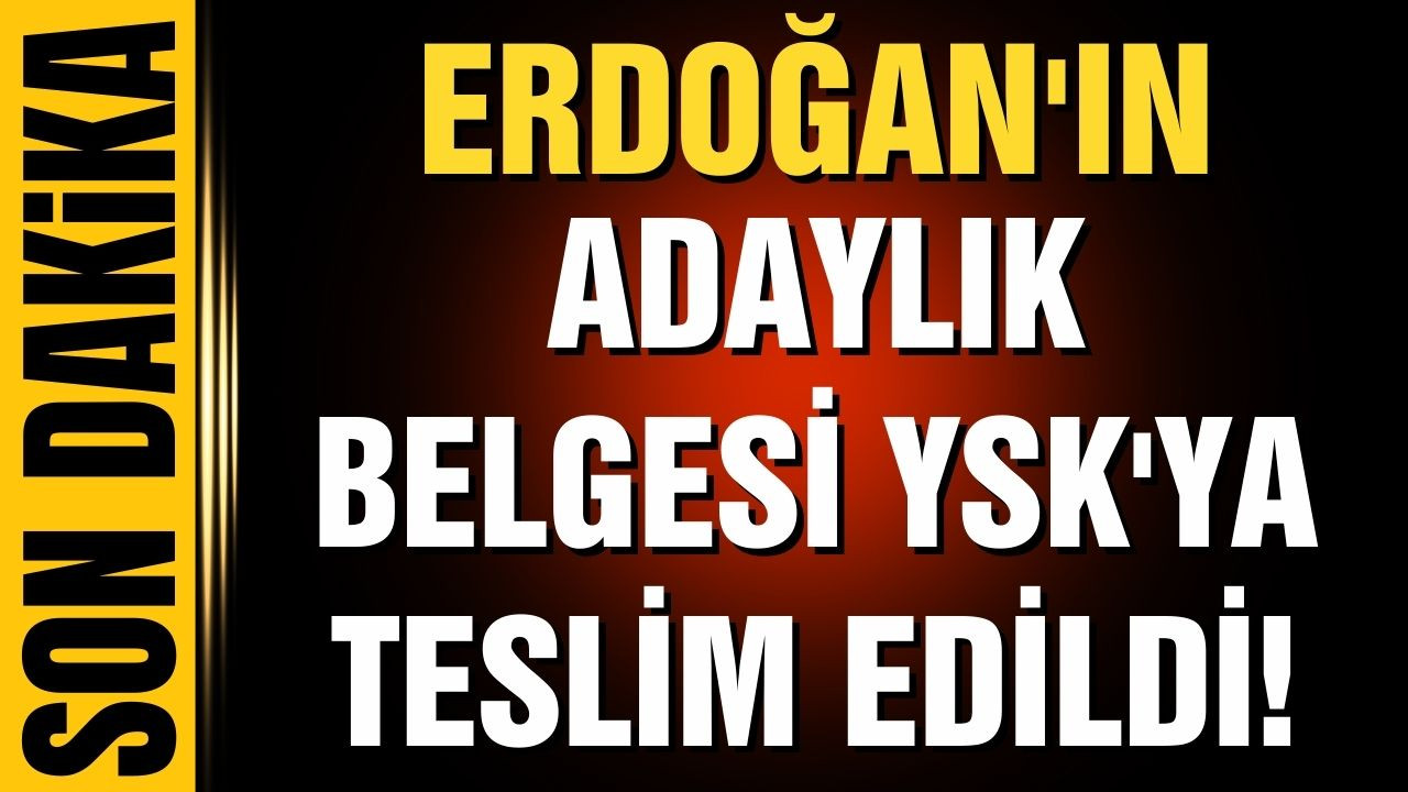 Erdoğan adaylık başvurusunu YSK'ya teslim etti!