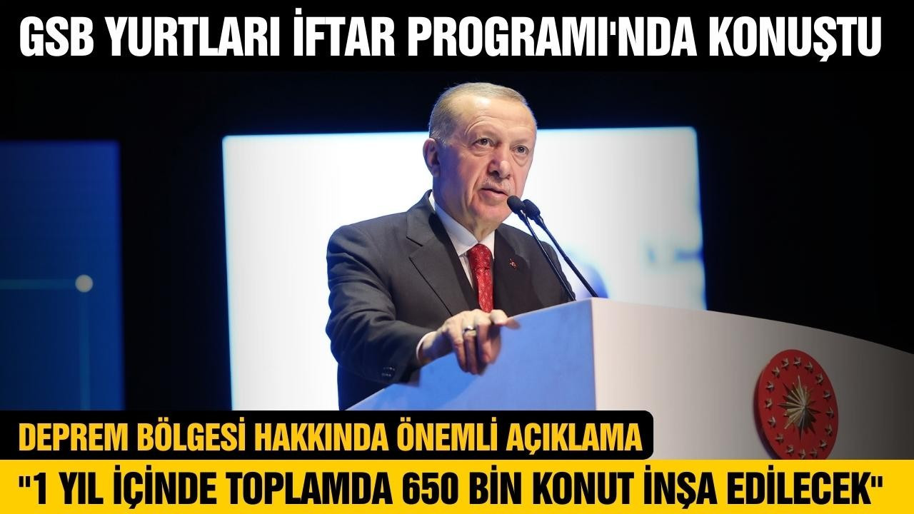 Cumhurbaşkanı Erdoğan, iftar programında konuştu!