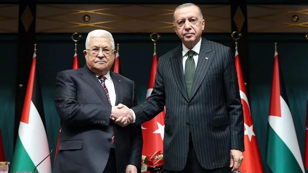 Erdoğan, Filistin Devlet Başkanı Abbas ile görüştü
