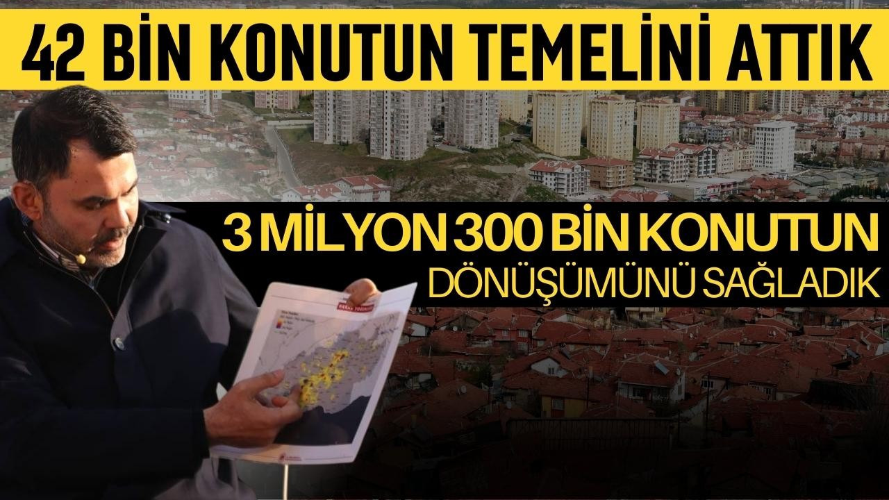 Bakan Kurum:  "42 bin konutun temelini attık"