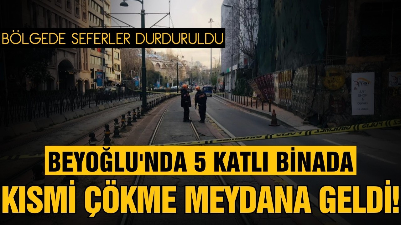 Beyoğlu'nda metruk binada çökme riski!