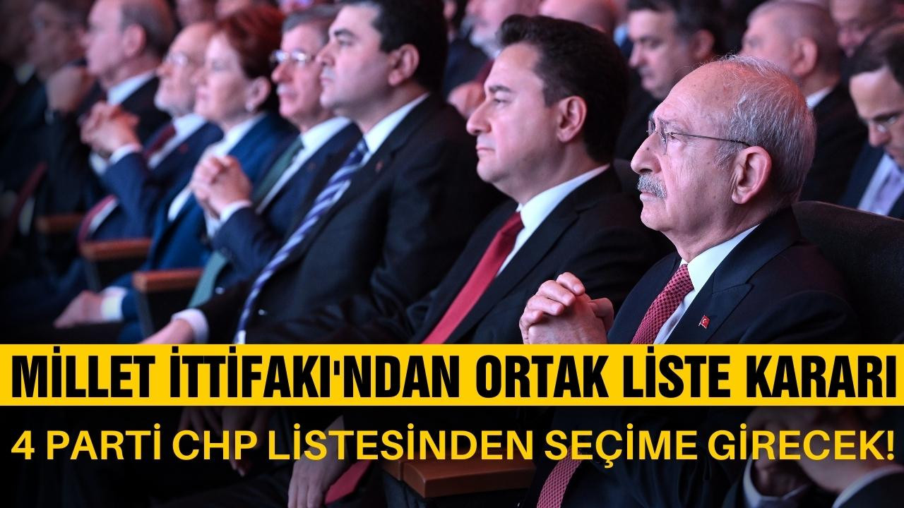 Millet İttifakı'ndaki 4 parti CHP listesinde!