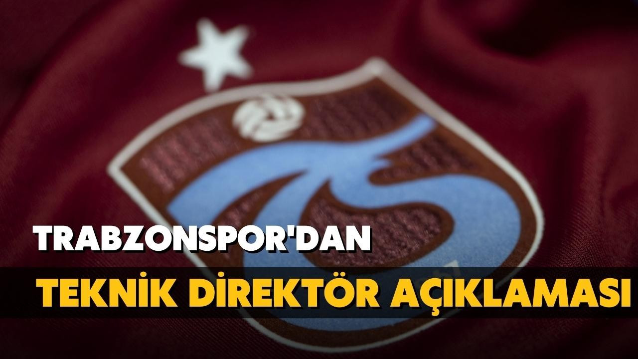 Trabzonspor'dan teknik direktör açıklaması!