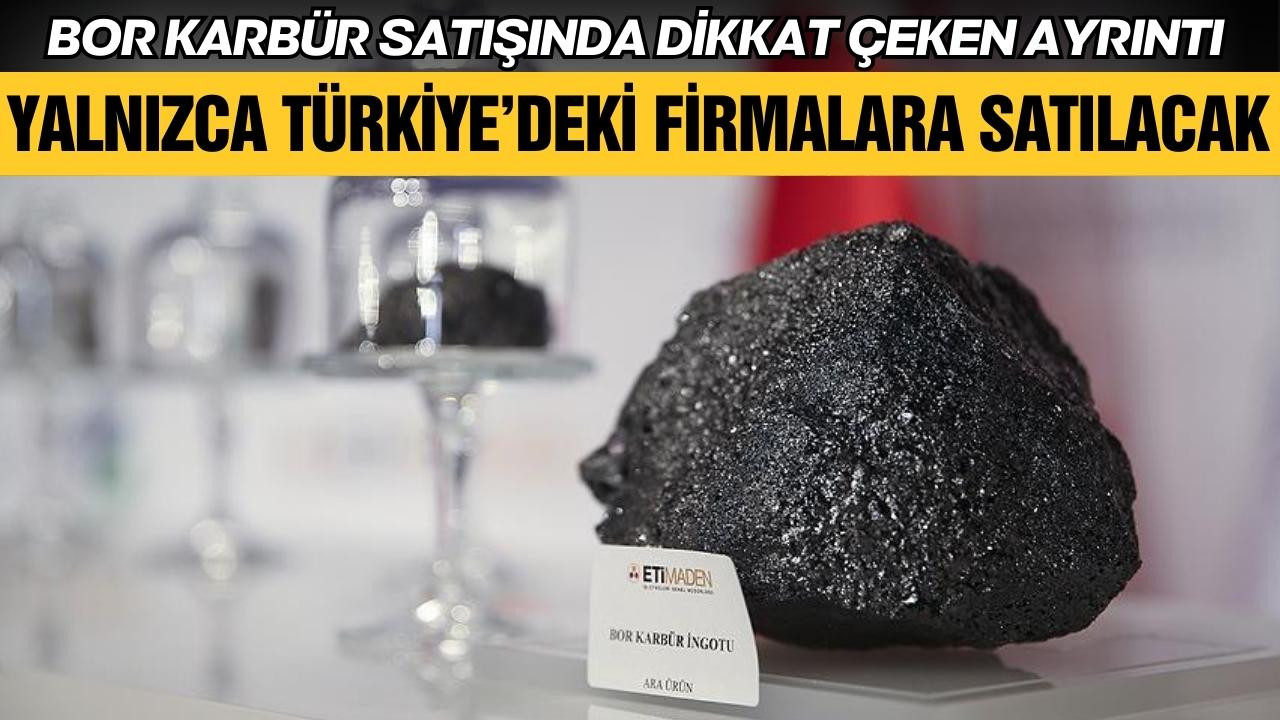 Yalnızca Türkiye’deki firmalara satılacak!