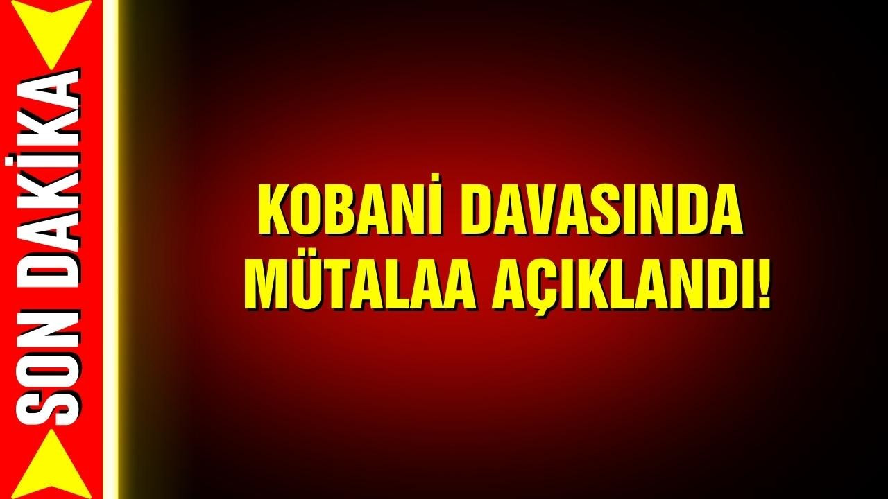 Kobani davasında mütalaa açıklandı!