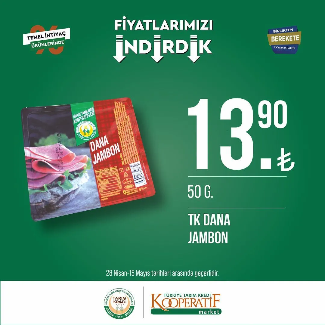 Tarım Kredi Kooperatif Market'te yeni indirimler!