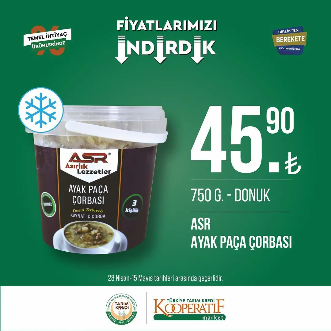 Tarım Kredi Kooperatif Market'te yeni indirimler!