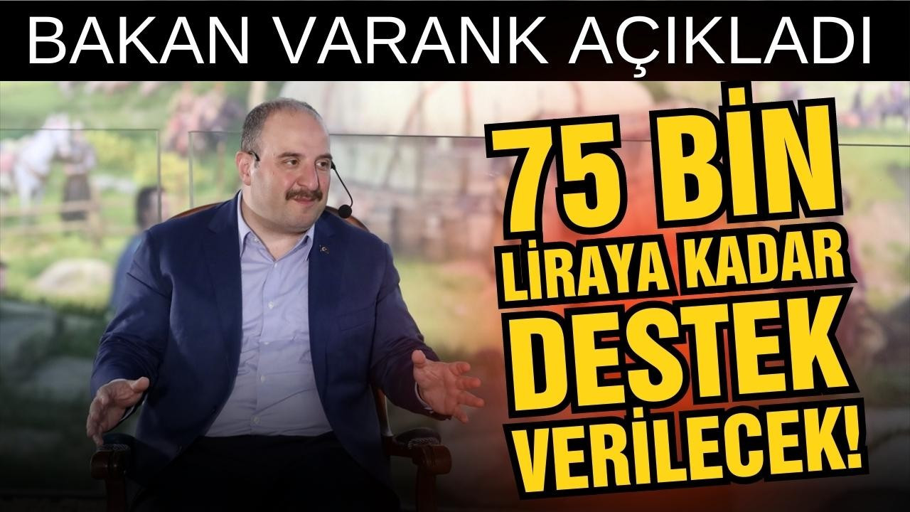 Varank: "75 bin liraya kadar destek verilecek"