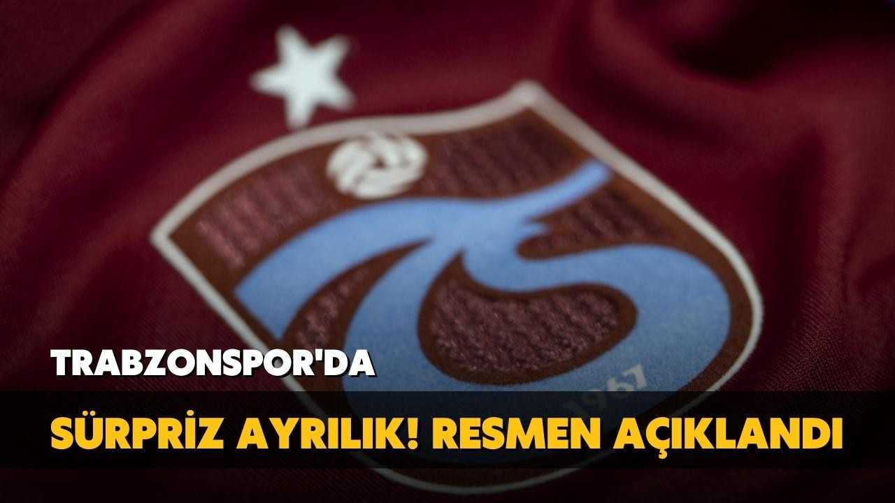 Trabzonspor'da sürpriz ayrılık!