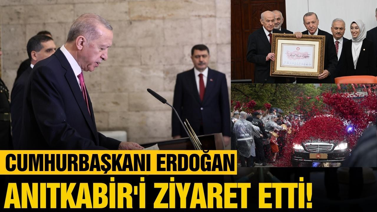Cumhurbaşkanı Erdoğan Anıtkabir'i ziyaret etti!