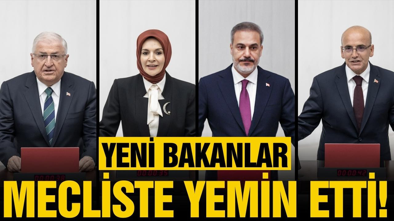 Yeni bakanlar Meclis'te yemin etti!