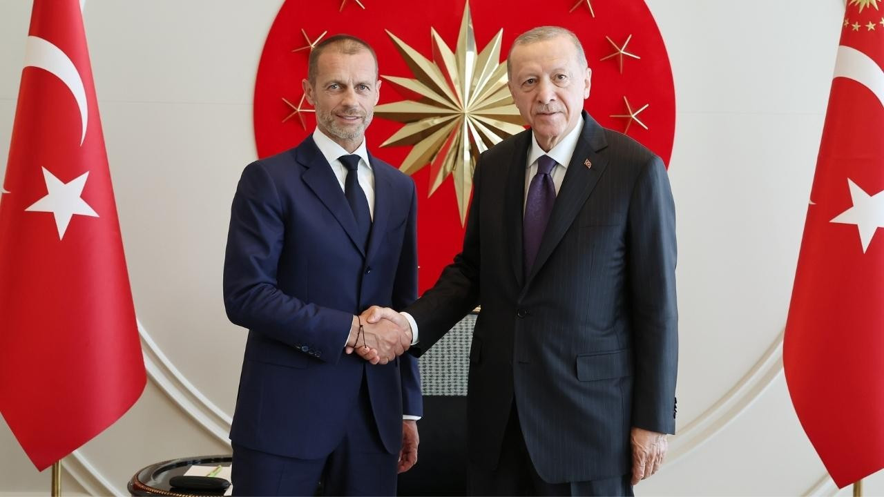 Erdoğan, UEFA Başkanı Ceferin'i kabul etti!