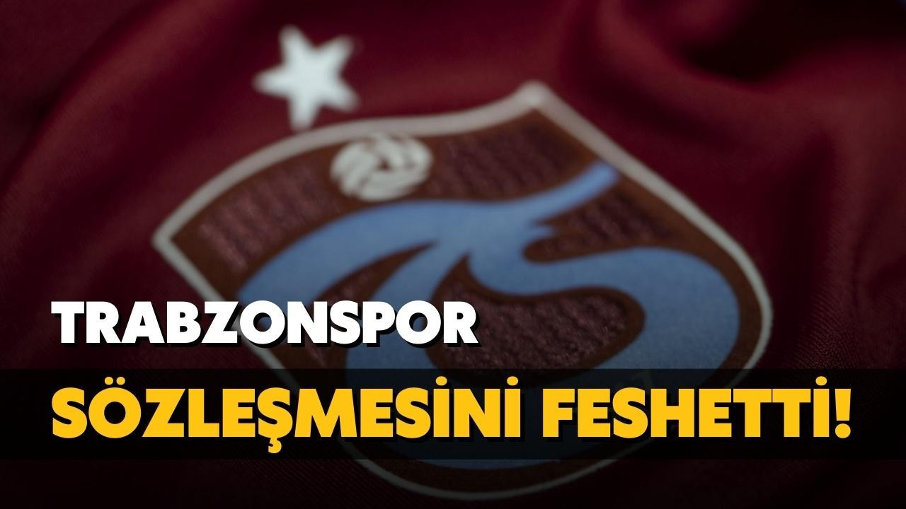 Trabzonspor, oyuncusunun sözleşmesini feshetti!