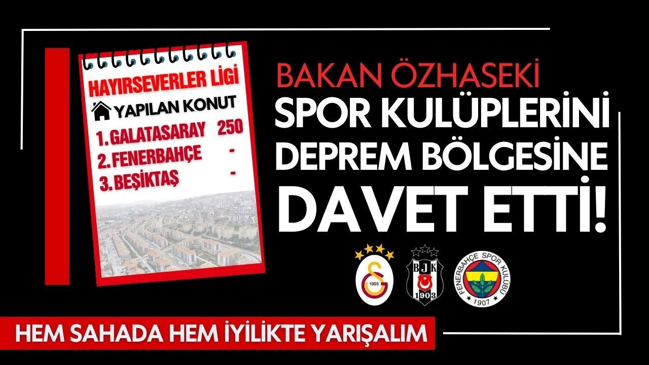 Bakan Özhaseki'den Fenerbahçe ve Beşiktaş'a çağrı!